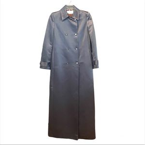 VALENTINO ROMA steel gray evening coat, size 4, made in Italy
